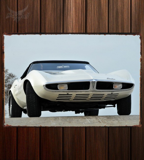 Металлическая табличка Pontiac Banshee Convertible Concept Car Металлическая табличка Pontiac Banshee Convertible Concept Car